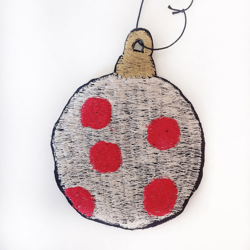 特集掲載】大きいサイズの刺繍クリスマスオーナメント8個セット