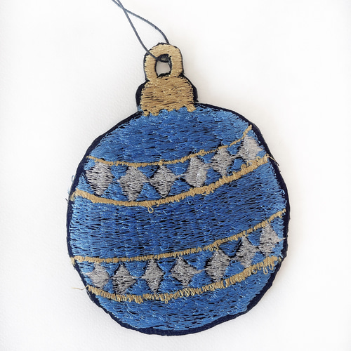 特集掲載】大きいサイズの刺繍クリスマスオーナメント8個セット