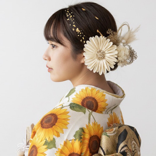 確認用★成人式髪飾り 成人式 髪飾り 成人式髪飾り ひまわり髪飾り 向日葵 ヒマワリ ひまわり