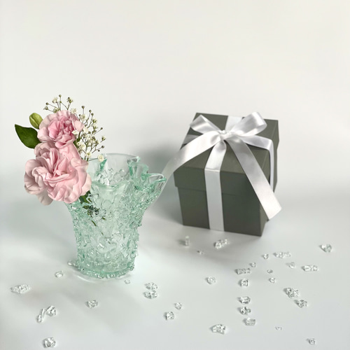 フリットVASE（M)／ガラスの花びん【ギフトラッピング無料】 一輪挿し