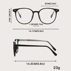 ボストン型ブラックフレーム｜近視用・乱視用・老眼鏡・遠近両用・サングラスとして作成OK 4枚目の画像