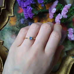 スワロフスキー　ビジュー　リング　クリスマス　誕生日　母の日　プレゼント　ラインストーン　指輪 シンプル 4枚目の画像