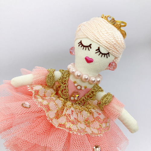 ルルベちゃん バレエ ピンクチュチュ （金平糖の精） バッグチャーム