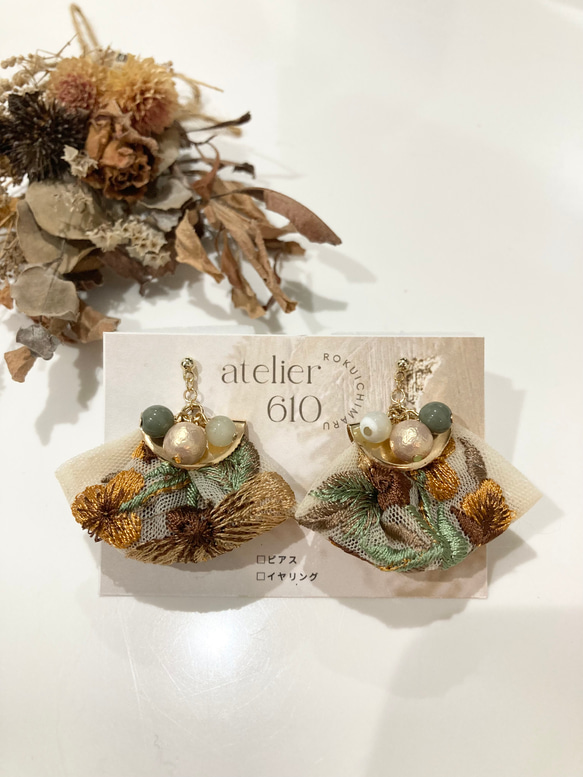 アジアン　黑　ピアス　イヤリング　ネイティブ　チロリアンテープ　刺繍リボン アジアン黑ピアスイヤリングネイティブチロリアンテープ刺繍リボン