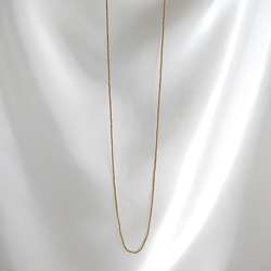 hematite longnecklace / 2ｍｍオールノットgold 90cm 3枚目の画像