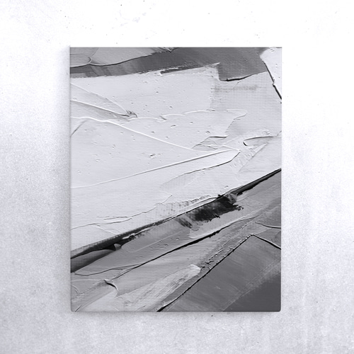北欧アートパネル_ モノトーンペイント キャンバスインテリア アート