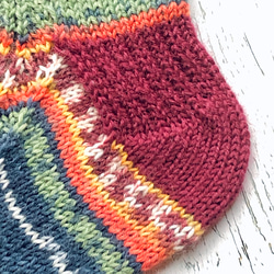 あったかい　オパール毛糸の手編み靴下・ギザギザ模様 4枚目の画像