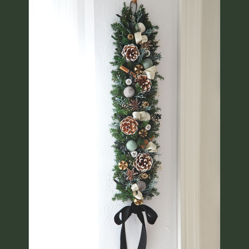 クリスマスロングガーランド【受注制作】 プリザーブドフラワー el