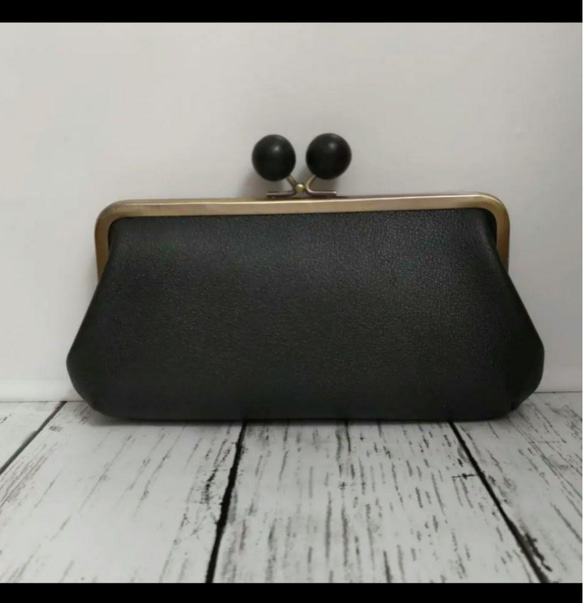 HIROちゃんハンドメイド　牛ヌメ革親子がま口長財布 HIROちゃんハンドメイド 牛ヌメ革親子がま口長財布 HIROちゃん様専用