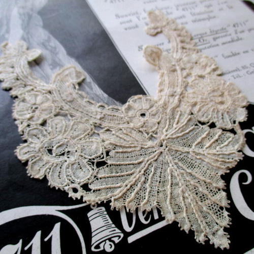 ♥*19世紀末 アンティークレース ベルギー Douchesse Lace デュ