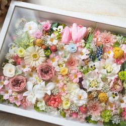 《special day gift》happy colorful preservrd flowers art frame 第1張的照片