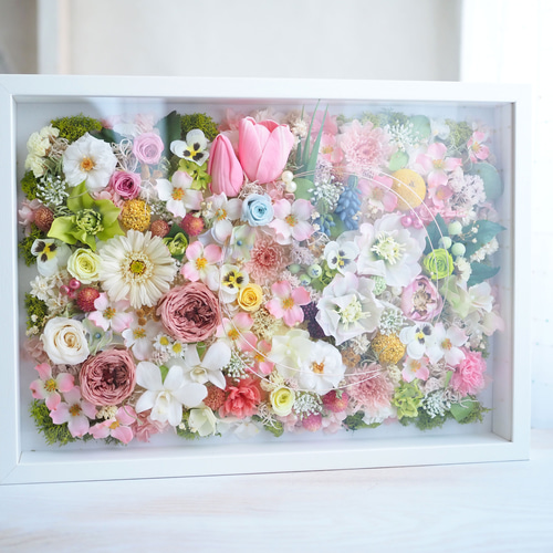 特別な日のお祝い/誕生日/結婚祝い》カラフルフラワーズ♪プリザーブド