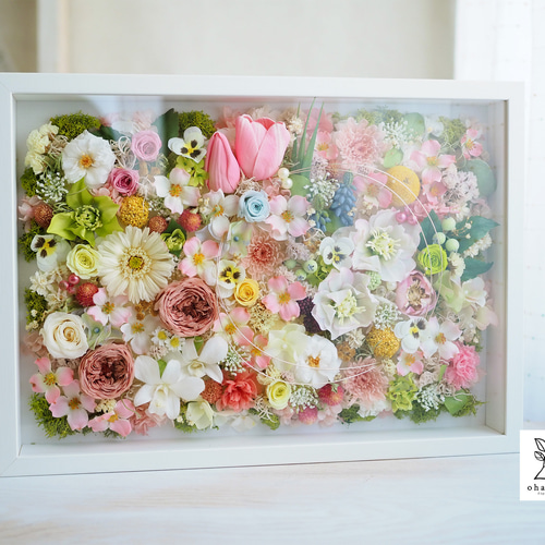 特別な日のお祝い/誕生日/結婚祝い》カラフルフラワーズ♪プリザーブド