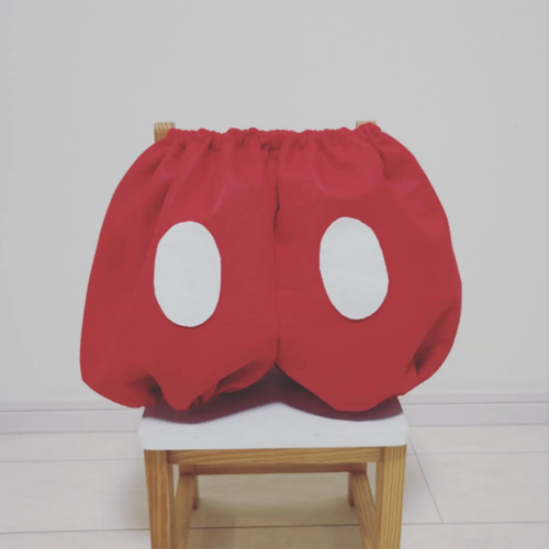 赤 しっぽ付きかぼちゃパンツ .+*:゜+。.☆ 子供服 mkmi*.+ﾟ 通販  