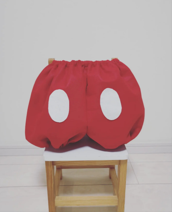 赤 しっぽ付きかぼちゃパンツ .+*:゜+。.☆ 子供服 mkmi*.+ﾟ 通販