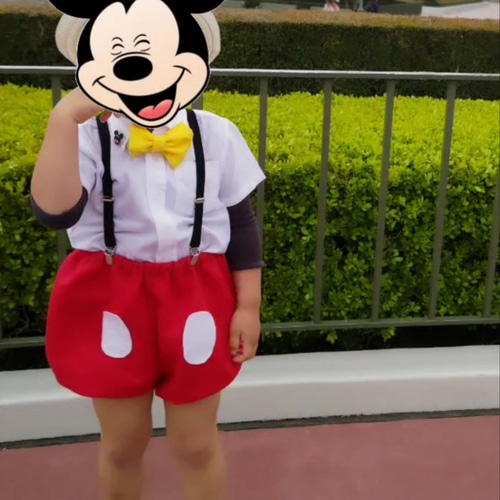赤 しっぽ付きかぼちゃパンツ .+*:゜+。.☆ 子供服 mkmi*.+ﾟ 通販 