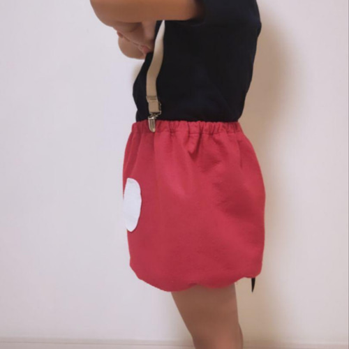 白 しっぽ付きかぼちゃパンツ .+*:゜+。.☆ 子供服 mkmi*.+ﾟ 通販  