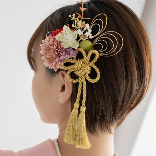 ショートヘアー・ショートボブのヘッドドレスD】成人式前撮り