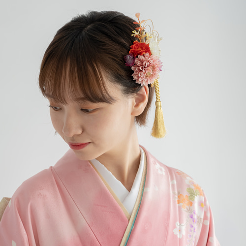 ショートヘアー・ショートボブのヘッドドレスD】成人式前撮り ショートヘアー・ショートボブのヘッドドレスD】成人式前撮り