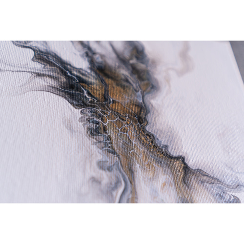 宇宙を駆けるペガサス　アクリル原画アート　ポーリングアート Seascape & a dolphin/ Fluid Art/ Funnel and string/フルイド