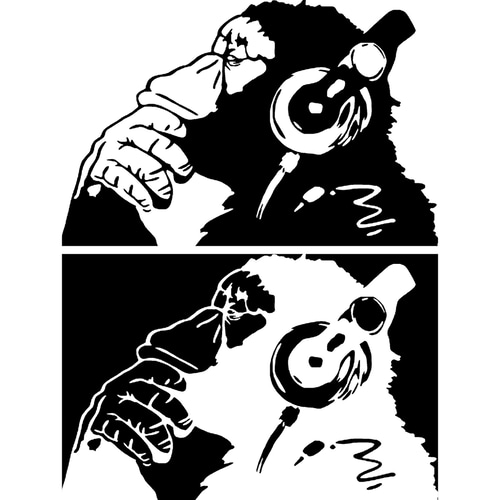 バンクシー　チンパンジー バンクシー「Laugh Now」の意味と解説 | The Art of Banksy