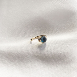 十一月生日石 ~ 倫敦藍色托帕石耳骨夾 第3張的照片