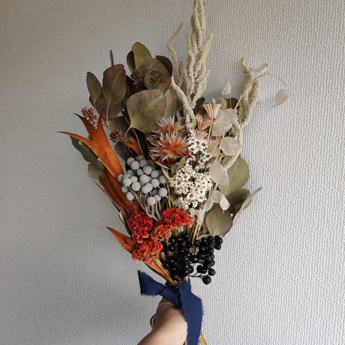 ケイトウのナチュラルスワッグ ドライフラワー 花束 ブーケ 記念日