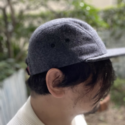 fear&desire wool USA 5panel  cap w/embroidery F grey 2枚目の画像