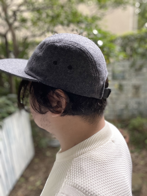 fear&desire wool 5panel  cap w/embroidery F 3枚目の画像