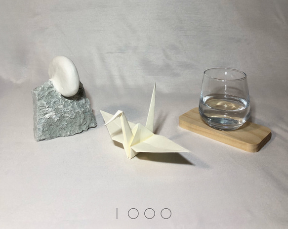 【笏谷石×粘土】stone objet《アクセサリー置き》《オブジェ》 1枚目の画像