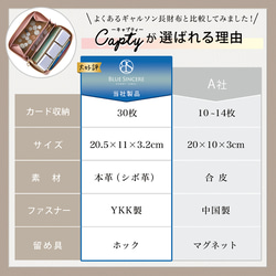 【小銭とお札を自動仕分け】大容量 レディース長財布 じゃばら式 ファスナーウォレット / SW5 ダークネイビー 12枚目の画像