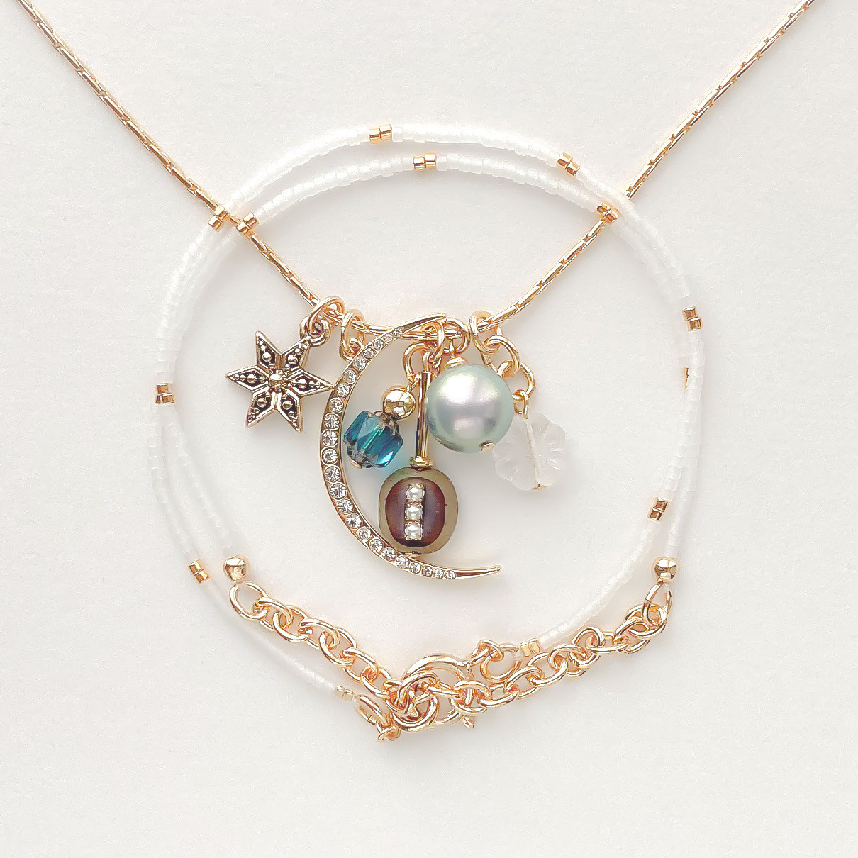 2本set NECKLACE:「Morning」moonlight-4way