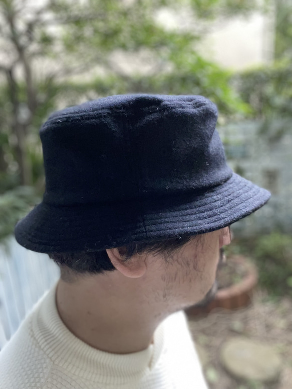 fear&desire wool bucket hat w/embroidery F black 3枚目の画像