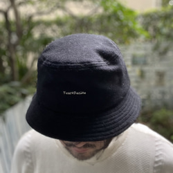 fear&desire wool bucket hat w/embroidery F black 2枚目の画像
