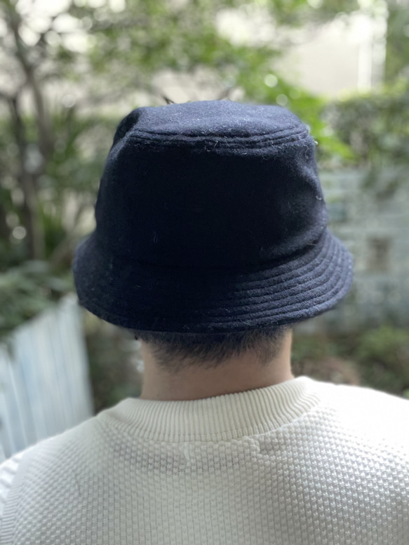 fear&desire wool bucket hat w/embroidery F black 5枚目の画像