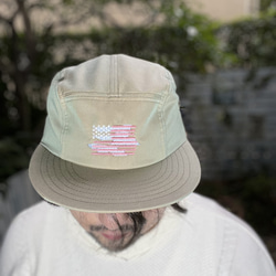 fear&desire t/c chambray  5panel cap w/embroidery F 1枚目の画像