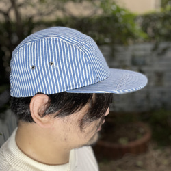 fear&desire stripe denim 5panel cap F 2枚目の画像