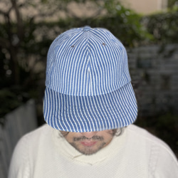 fear&desire stripe denim cap F 1枚目の画像