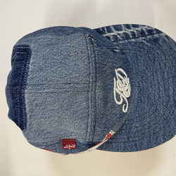 fear&desire denim 5panel cap w/embroidery F 6枚目の画像