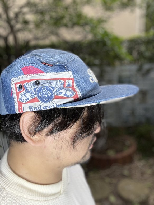 fear&desire denim 5panel cap w/embroidery F 2枚目の画像