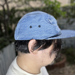 fear&desire denim 5panel cap w/embroidery F 2枚目の画像