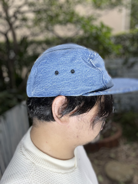 fear&desire denim 5panel cap w/embroidery F 2枚目の画像