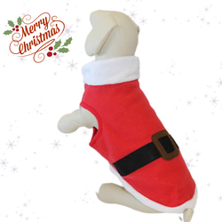 犬服 ペット服  冬 フリース クリスマス サンタ イタグレ コーギーフレブル ミニピン ダックス 中型犬 小型犬 1枚目の画像