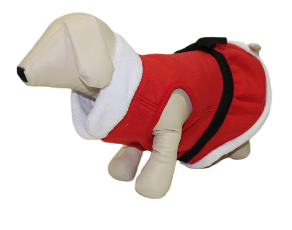 犬服 ペット服  冬 フリース クリスマス サンタ スカート イタグレ コーギーフレブル ダックス 中型犬 小型犬 冬服 4枚目の画像