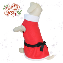 犬服 ペット服  冬 フリース クリスマス サンタ スカート イタグレ コーギーフレブル ダックス 中型犬 小型犬 冬服 1枚目の画像