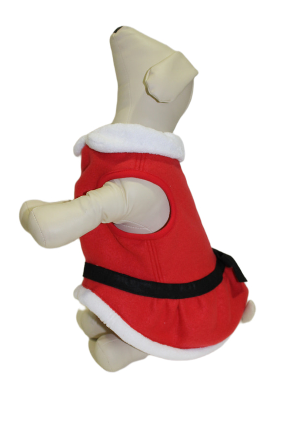 犬服 ペット服  冬 フリース クリスマス サンタ スカート イタグレ コーギーフレブル ダックス 中型犬 小型犬 冬服 9枚目の画像