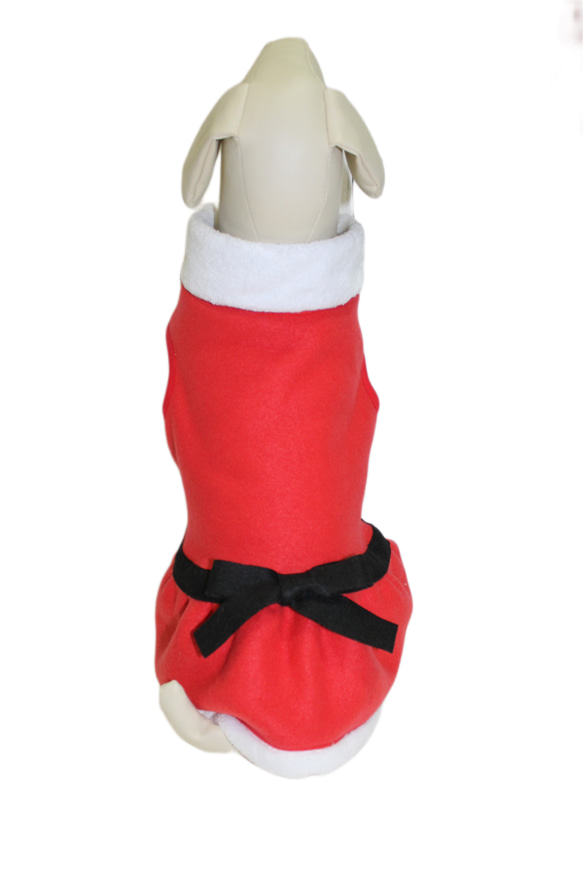 犬服 ペット服  冬 フリース クリスマス サンタ スカート イタグレ コーギーフレブル ダックス 中型犬 小型犬 冬服 7枚目の画像