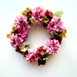 紅白水引しめ縄飾り2024 水引 ダリア 光玉紅白水引しめ縄