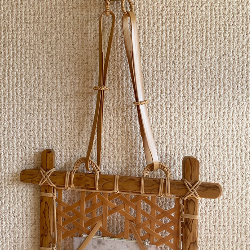 目にも心にも癒しを！ 書や絵など短冊サイズ 差し六ツ目竹短冊掛