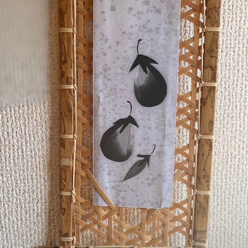 目にも心にも癒しを！ 書や絵など短冊サイズ 差し六ツ目竹短冊掛